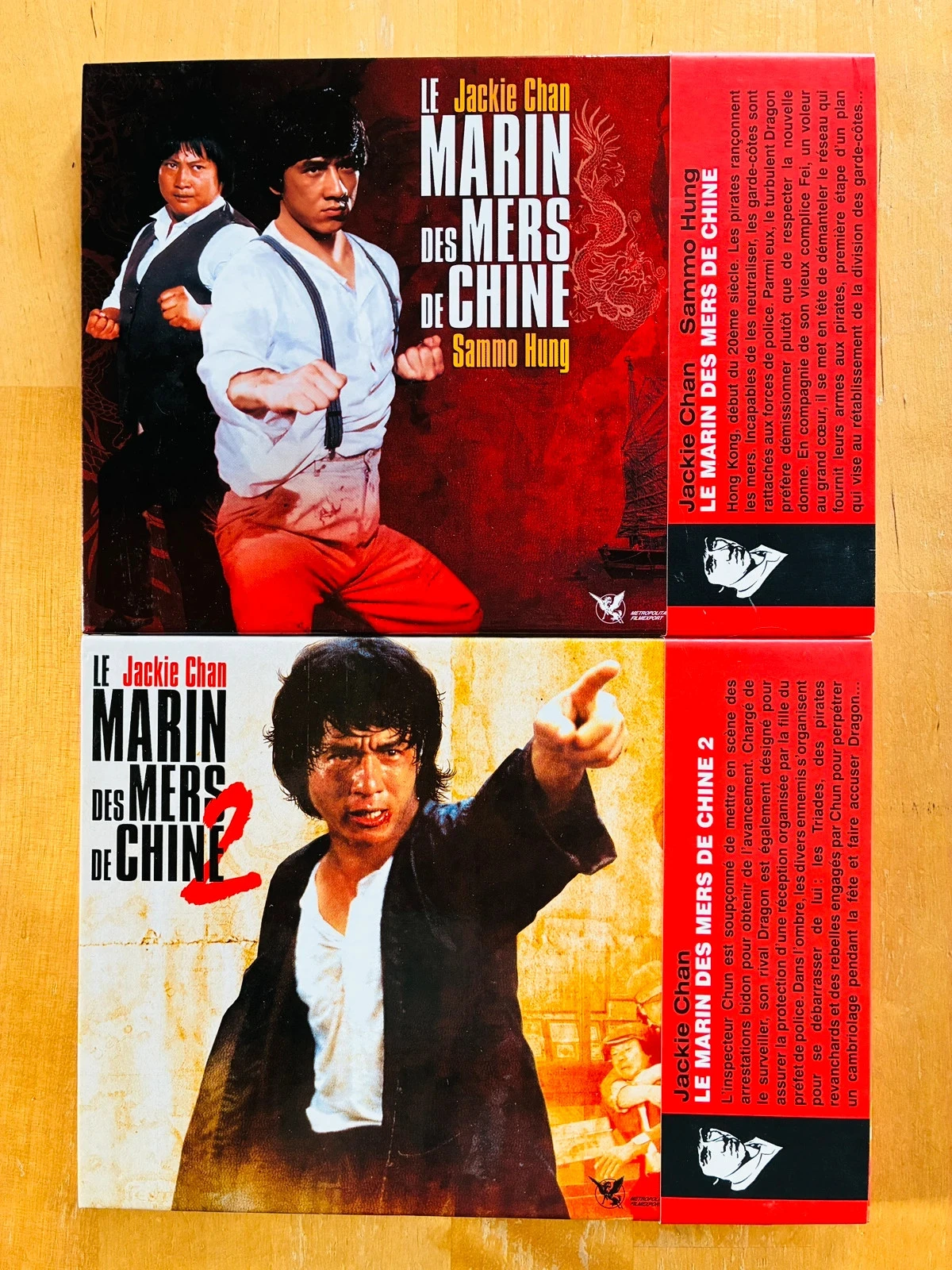 Lot 2 Longbox DVD Jackie Chan: Le marin des mers de Chine 1 et 2.